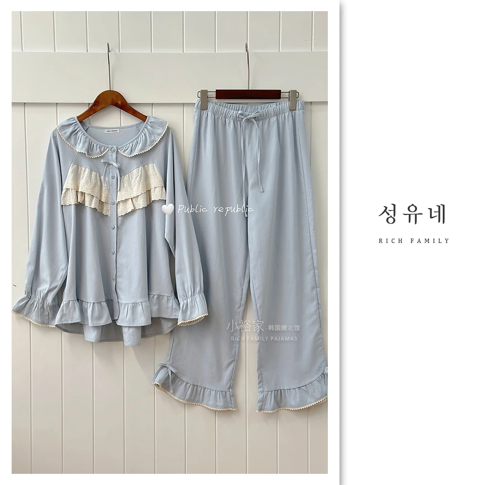 闻小纳专属》2025ins爆款/蕾丝花边睡衣/韩国pb品牌正品/优雅2015