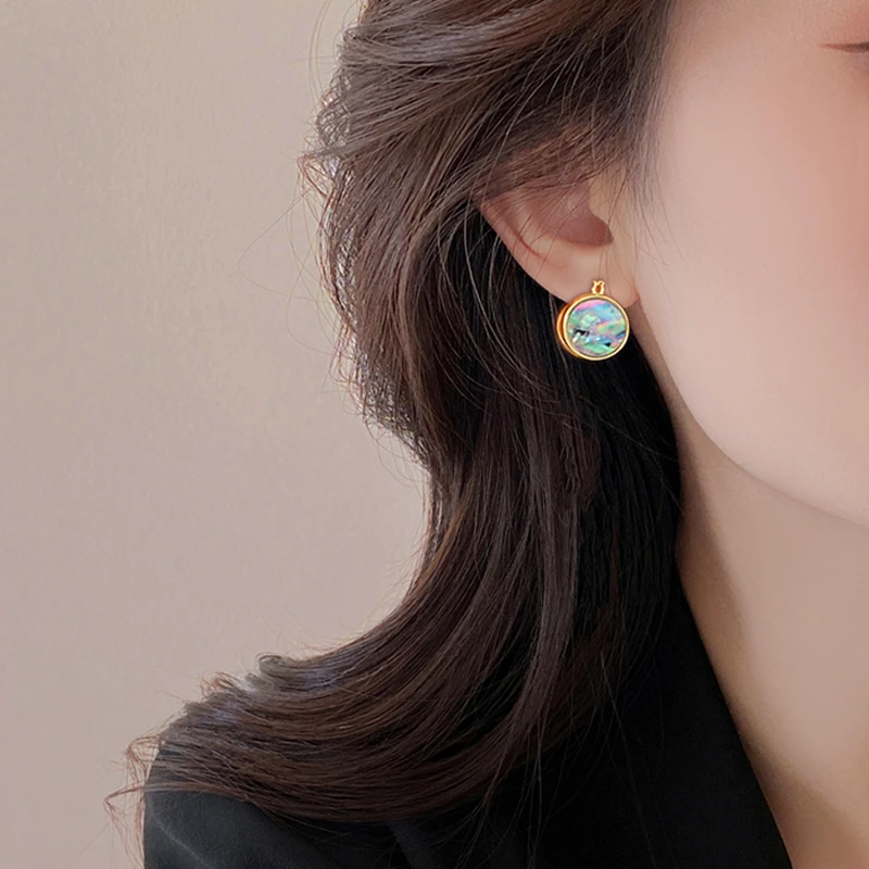 CUOOYINO/初影 铜合金耳饰 【云溪】925银针耳环女精致耳饰法式耳扣