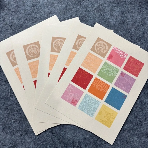 新品12宫格5张加胡桃木框