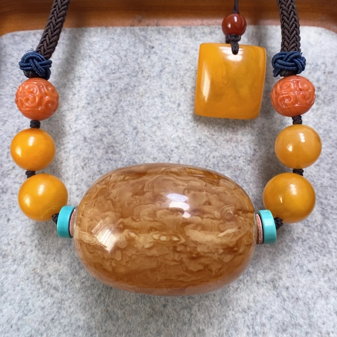 蜜蜡项链未镶嵌蜜蜡锁骨