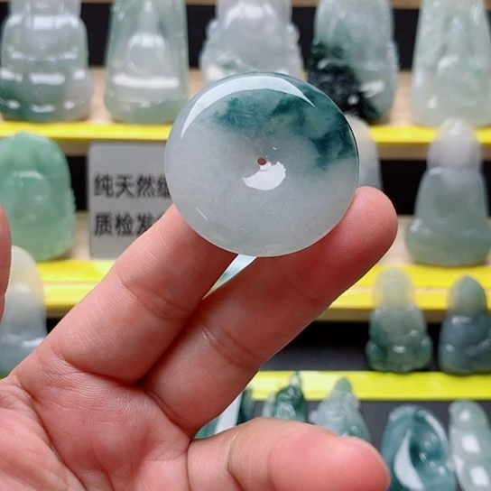 ****哥翡翠未镶嵌吊坠(不含链)平安扣