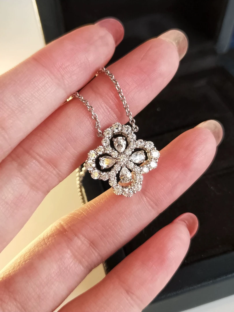 四叶草项链S925纯银锁骨链女气质欧美森系高级感小众设计