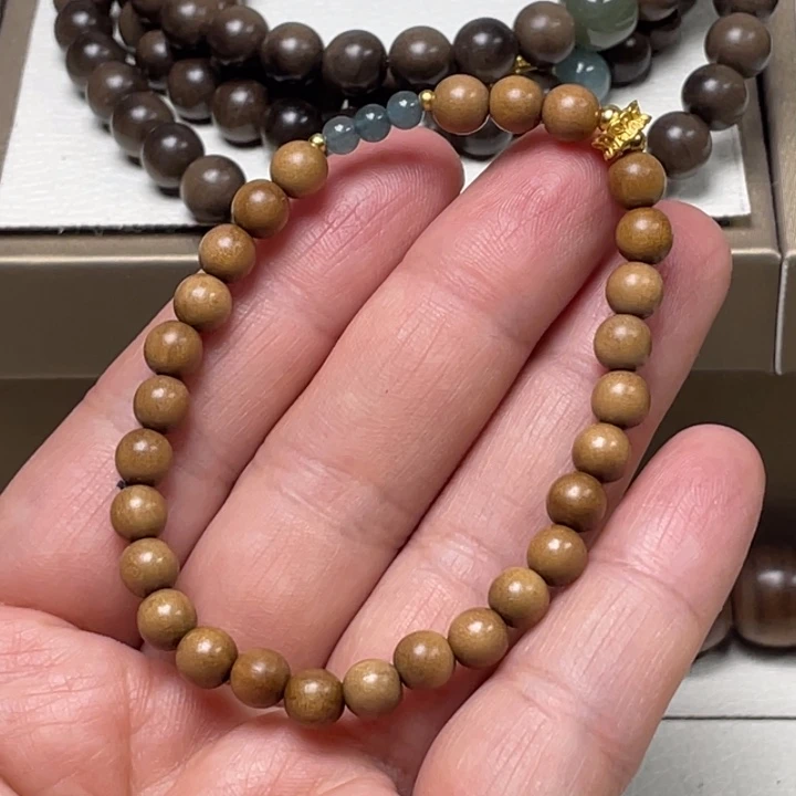 手串/手链檀香木迈索尔正区老山檀香0.6diy红肉顺纹