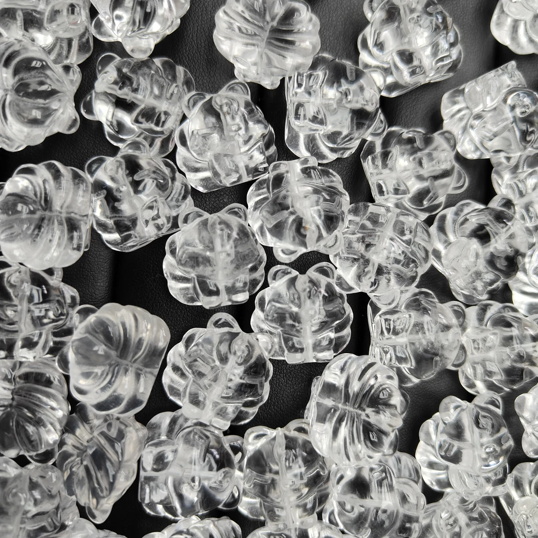 白水晶萌萌炸毛狐(21*19*13mm)多样性随机发一尊BS461