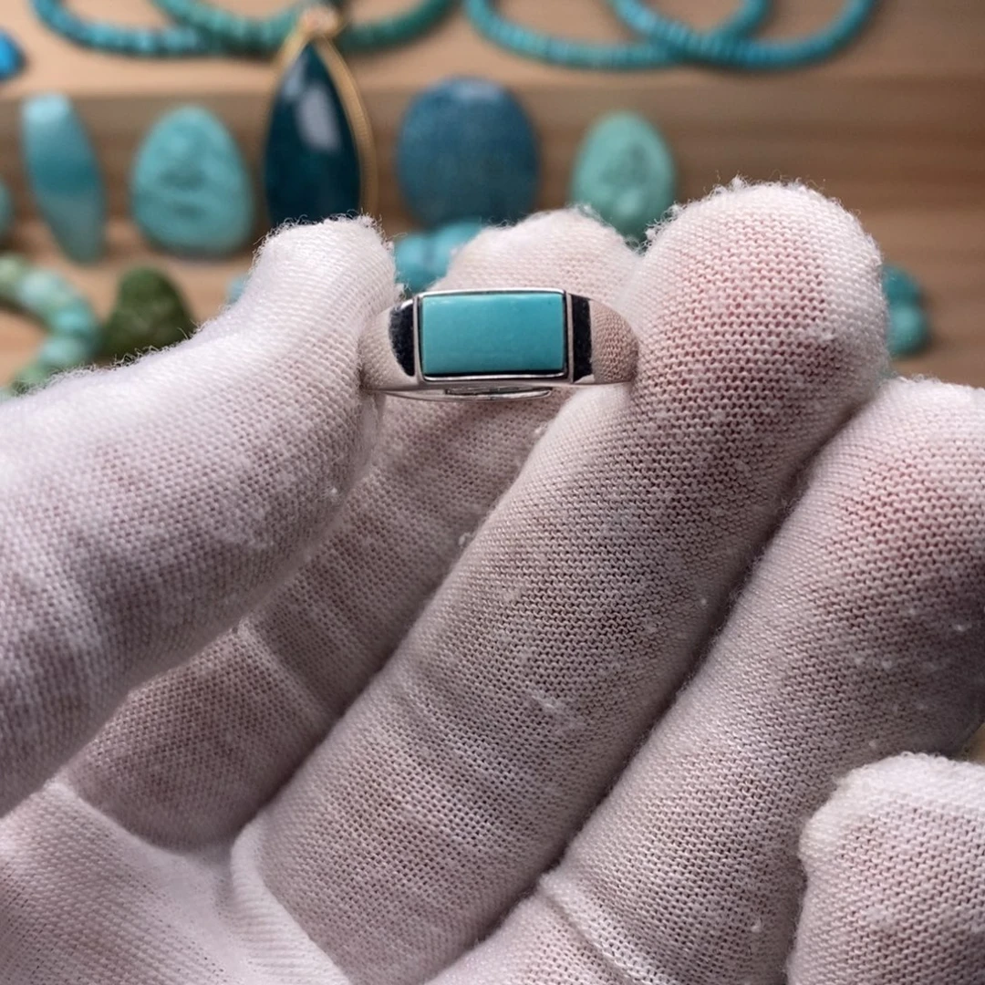 绿松石银S925镶嵌挂件