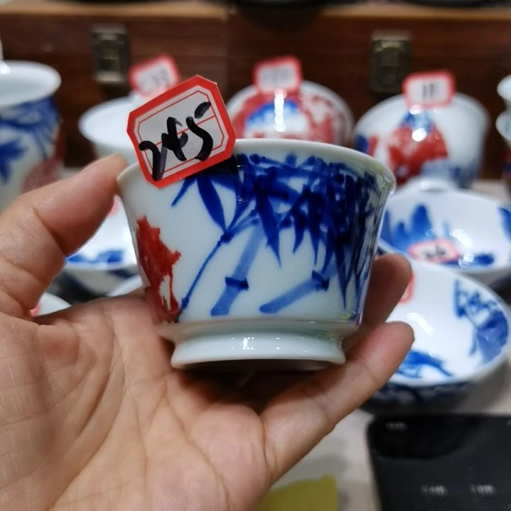 怀***素杯张学鸿老师青花釉里红微瑕