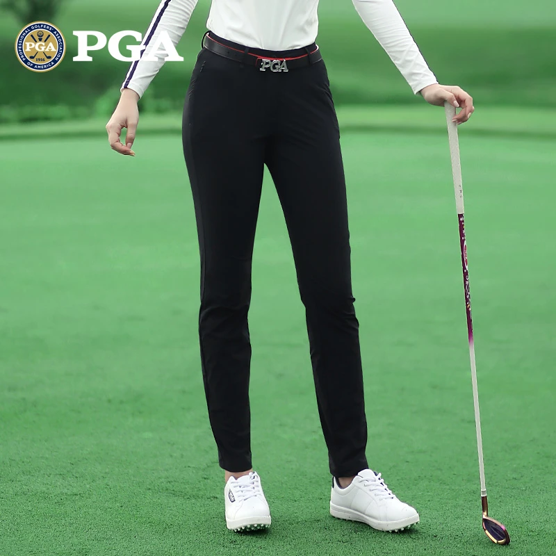 【直播间2件5折】美国PGA女士速干透气经典长裤弹力修身裤子