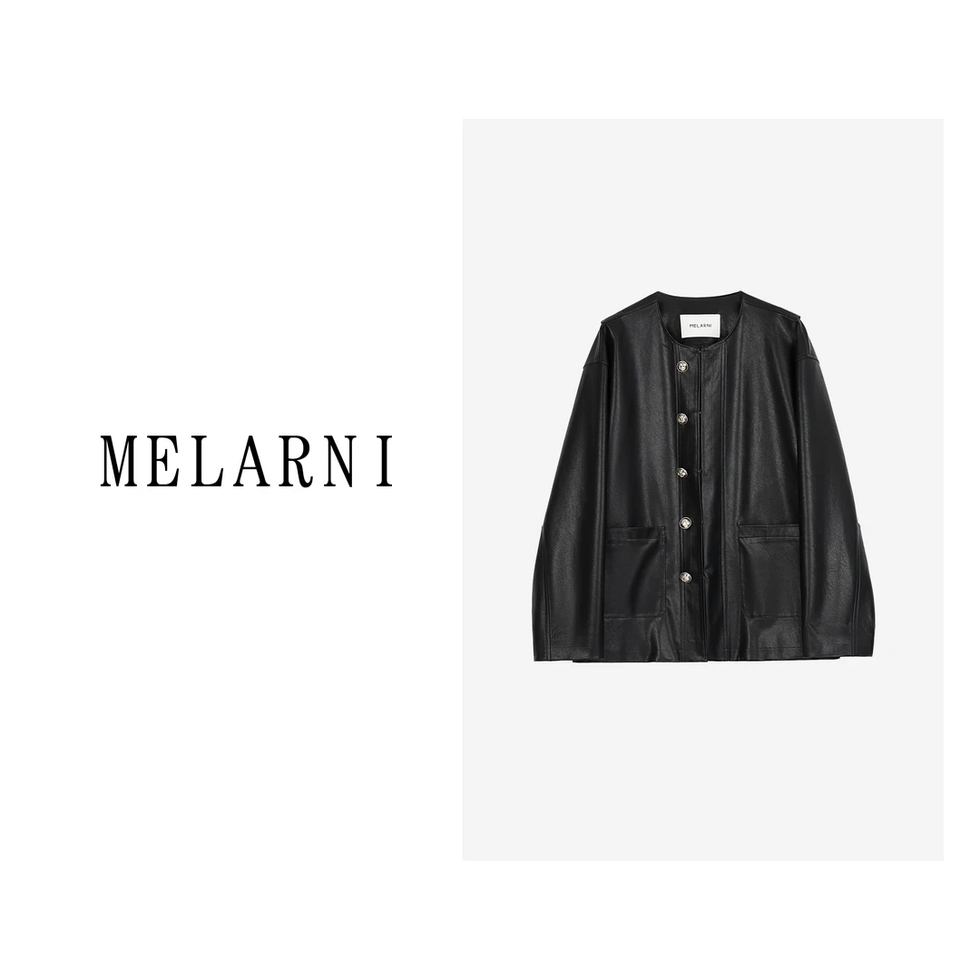 【MELARNI】短款时尚休闲设计师外套MLN11762