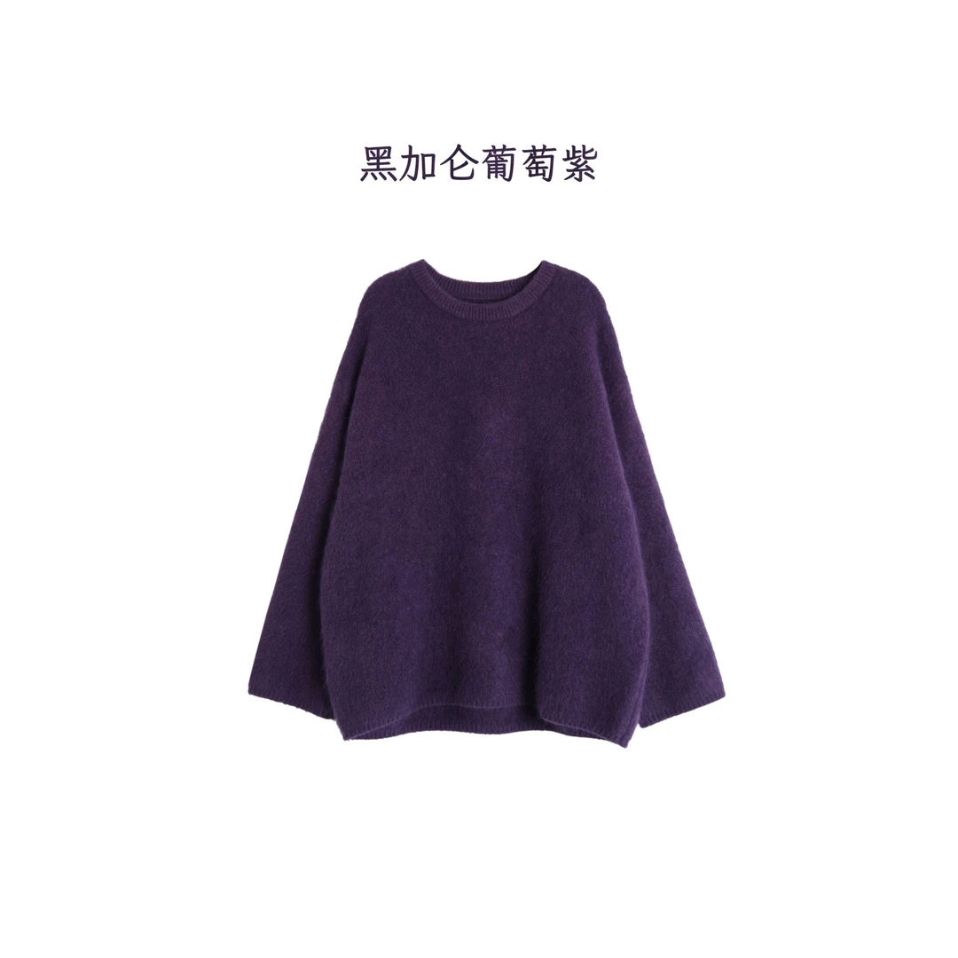 【MURAN】云朵慕斯 时尚冬季纯色女圆领厚款兔毛毛衣5DZDD10804