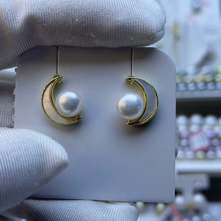 淡水珍珠耳饰未镶嵌