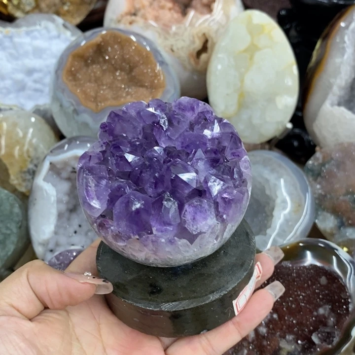 ****女珠宝半成品紫晶未镶嵌
