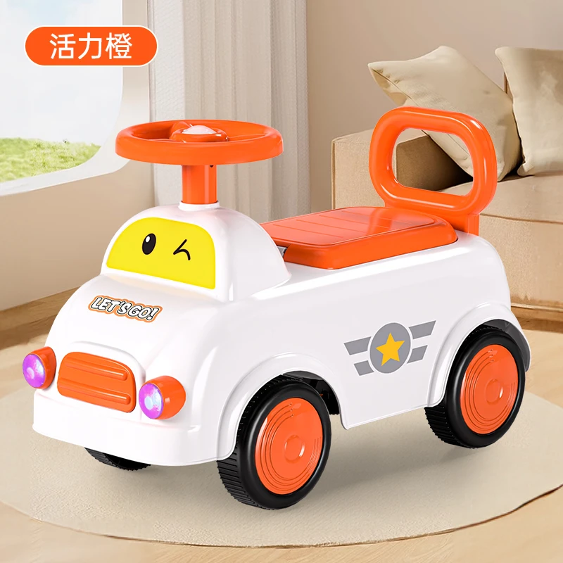 新款卡通儿童四轮助步车 滑行车1-3岁  音乐+灯光 男女宝宝通用