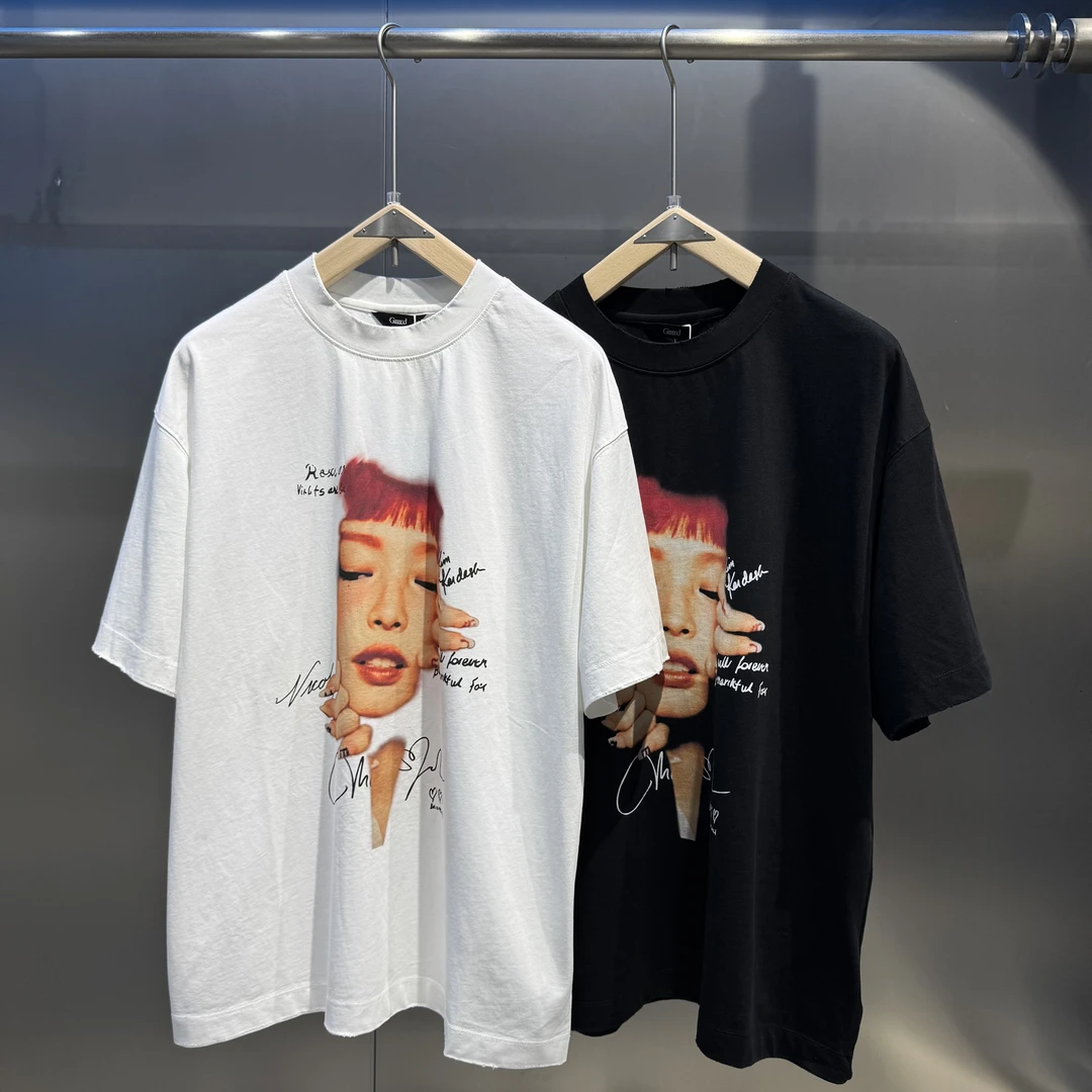 Y-35315重磅T恤半袖男女夏新款潮牌宽松版百搭上衣