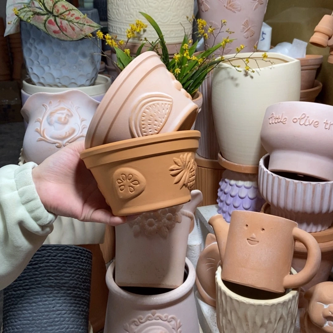 15×8水果矮盆 雾化+红陶2个