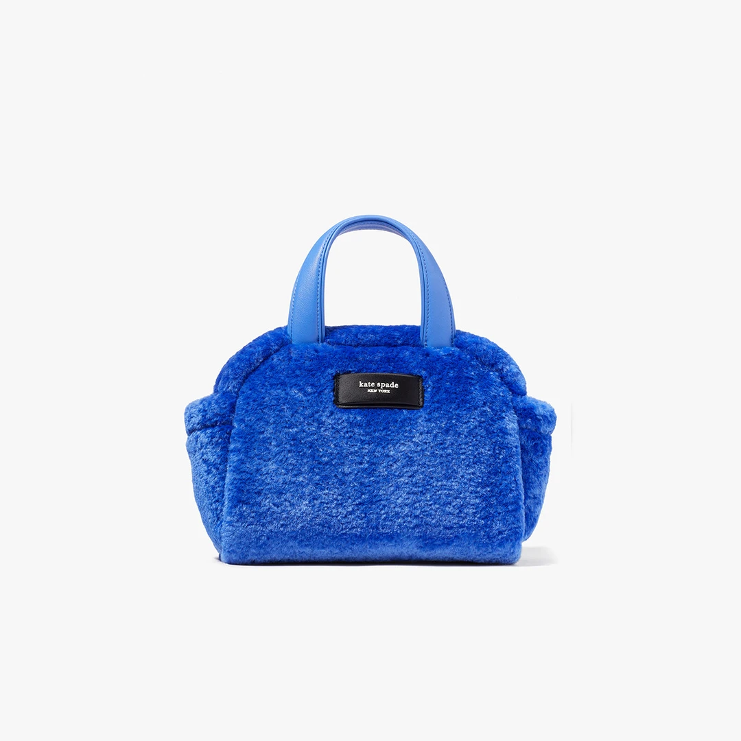 kate spade｜国庆礼物品牌自营APRES CHIC中号毛绒手提包波士顿包