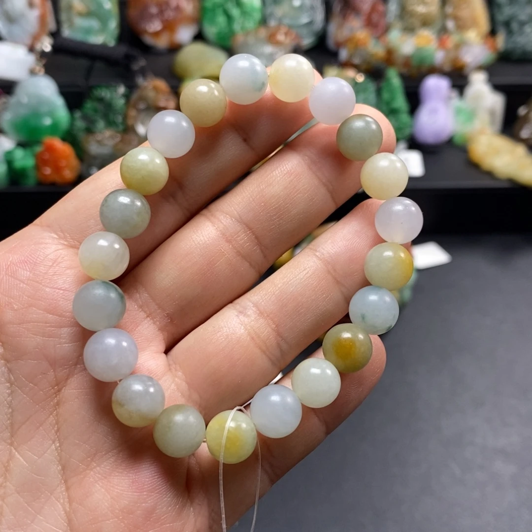 翡翠未镶嵌手串卡8*