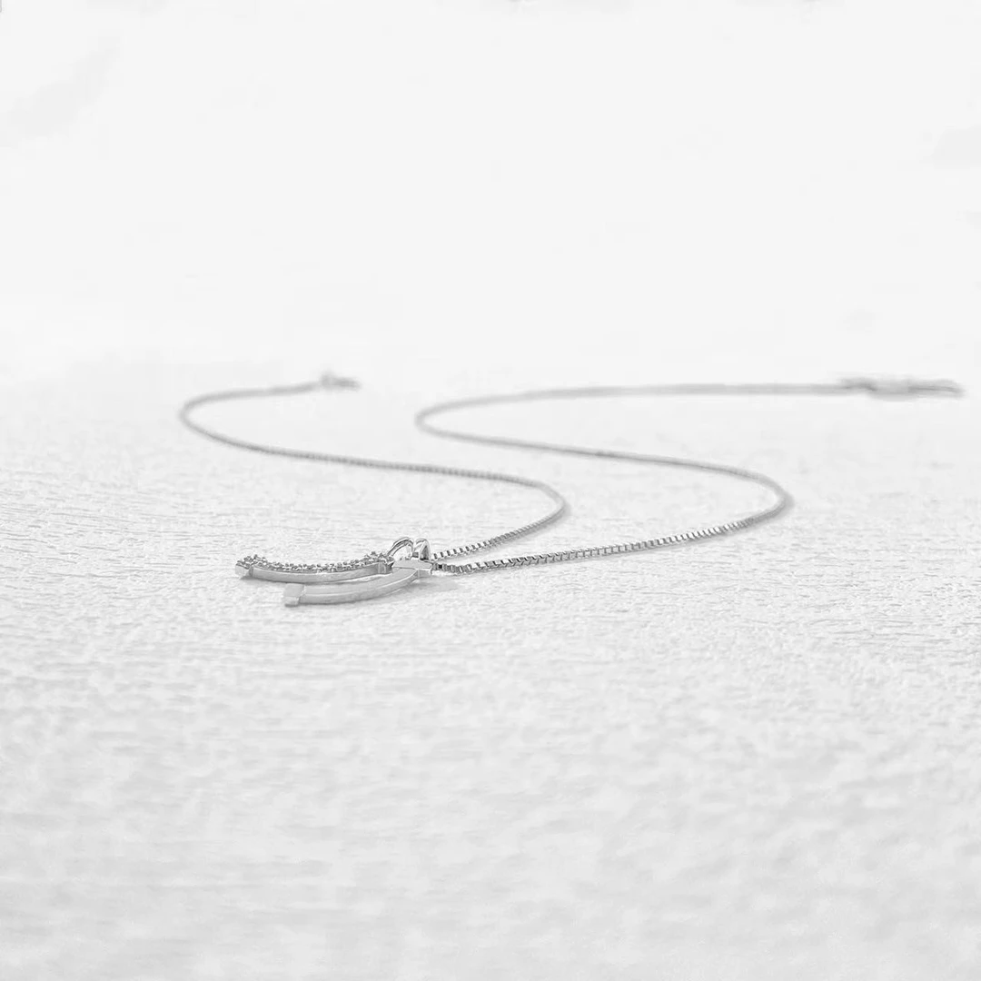 坠链均925银 木木（Q1480）41厘米 双微笑项链