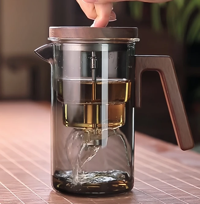 飘逸杯泡茶壶2025新款茶水分离壶茶杯茶具套装家用高硼硅玻璃茶壶