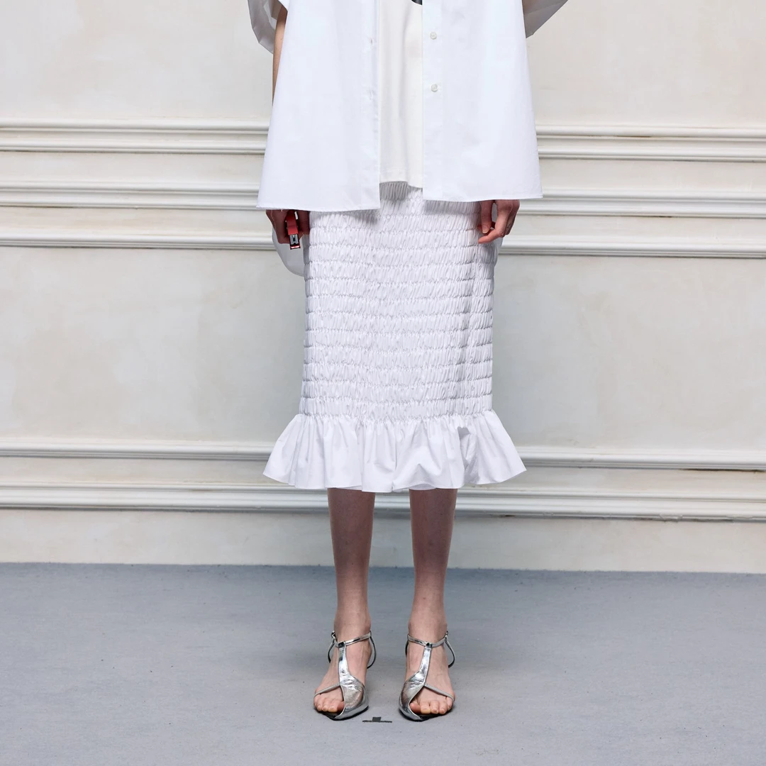 【顾文婷推荐】YOUWEI有尾25 法式细皱花苞半裙 Y5825220