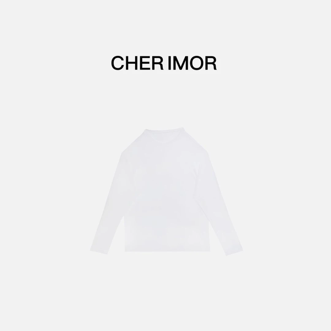 CHER IMOR【轻氧】亲肤透气长袖纯色宽松百搭T恤 7567 Hi Fortune