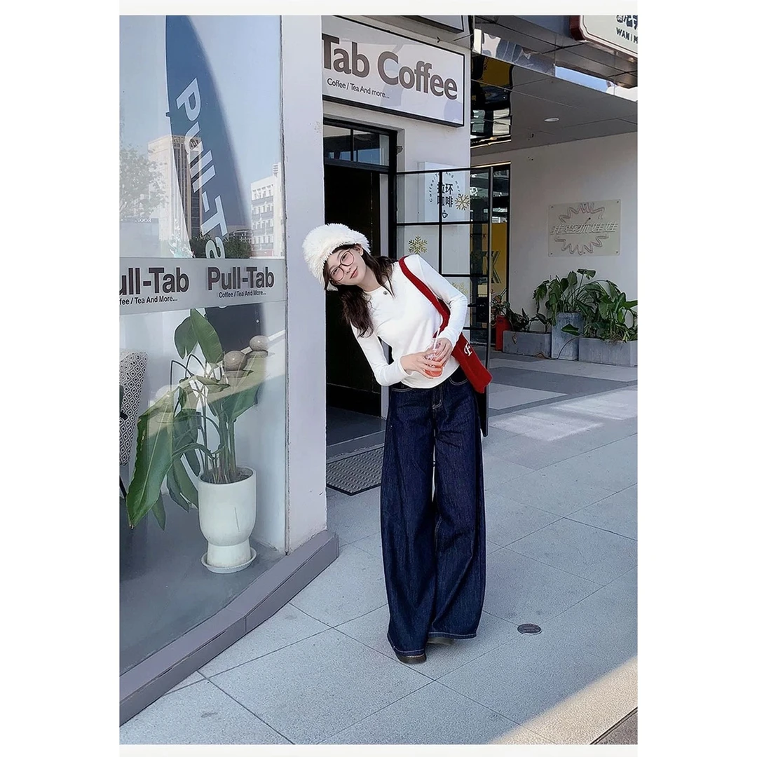 8123春#万能搭！显瘦百搭直筒牛仔裤