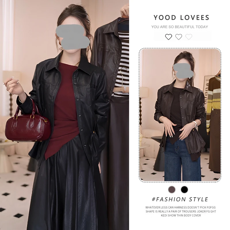 法式优雅设计感显瘦收腰PU皮女2025春秋新款高级感时尚短外套