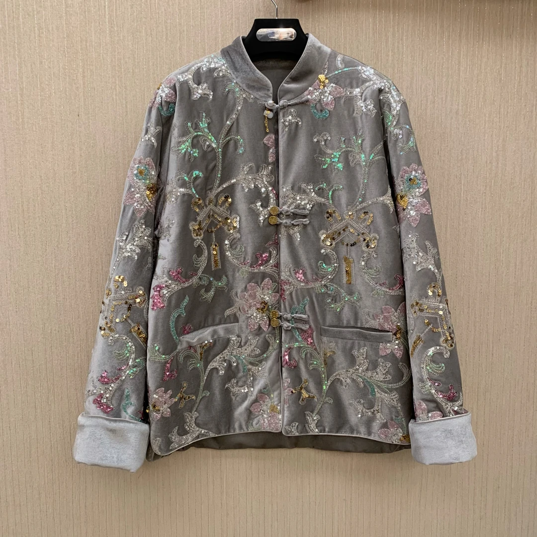 希娜 金缕衣 新中式重工刺绣上衣