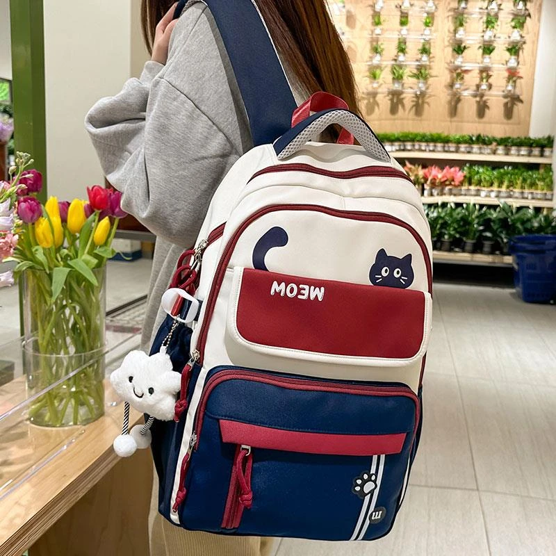 FAVMARTHA书包女初中生大容量韩版高颜值中学生减负双肩包小学生