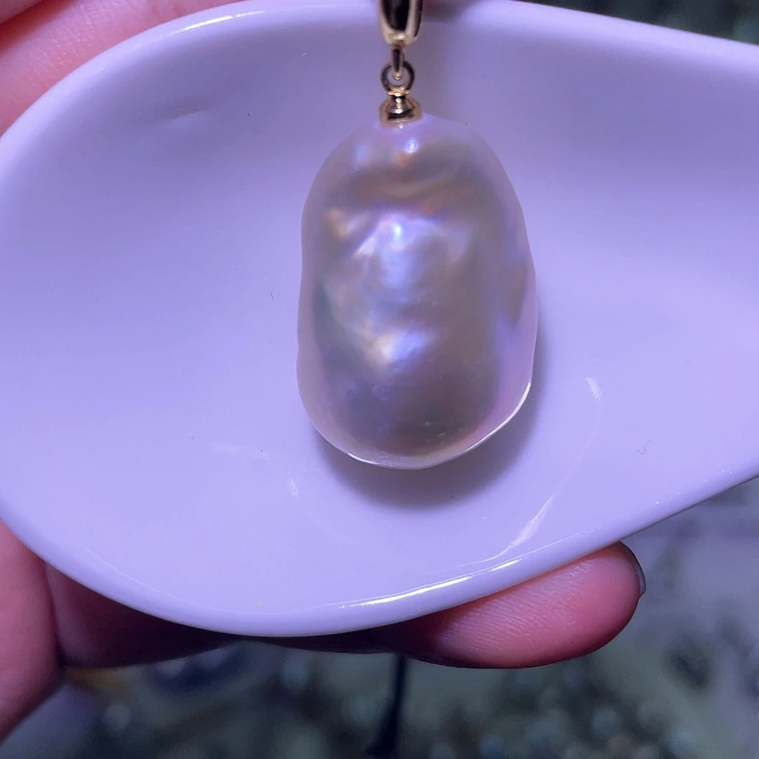 合金淡水珍珠天然淡水珍珠吊坠