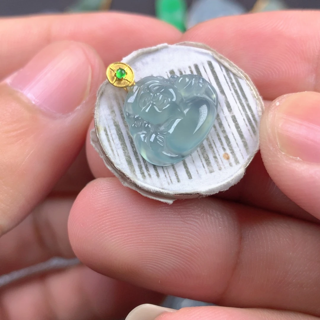 【闪购商品】翡翠18K金镶嵌颈饰翡翠