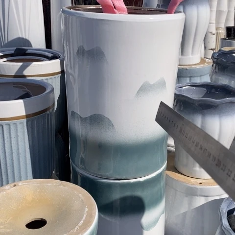 圆柱山水特大号35*46