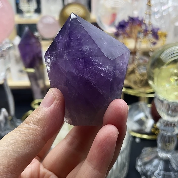 银S925镶嵌紫晶大型摆件（非配饰）