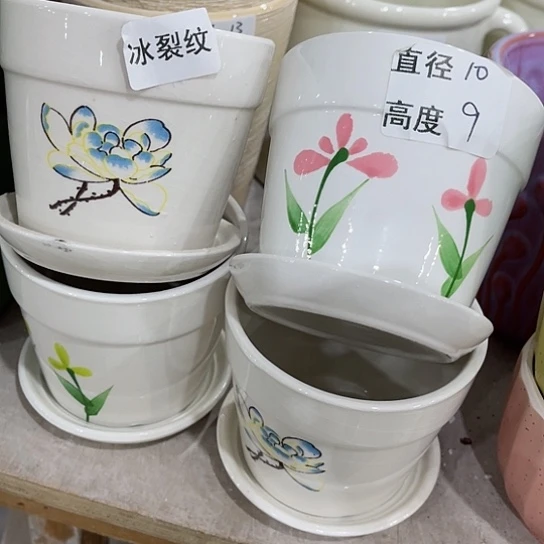 多肉绿植陶瓷花盆9:9包邮，有孔