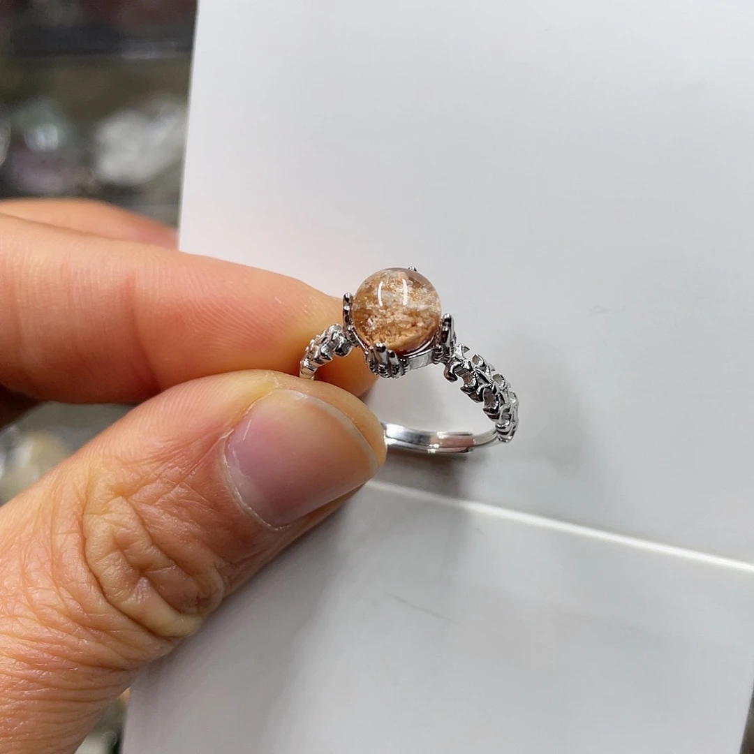 【闪购商品】水晶珠宝半成品银S925镶嵌戒指