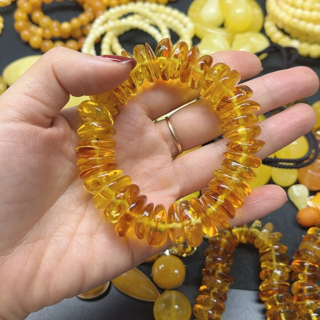 必***琥珀未镶嵌手链琥珀手串