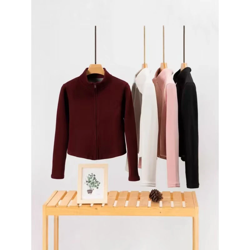 DIDORSSBO秋冬时尚休闲石墨烯双面绒防风保暖瑜伽服短外套smx1103