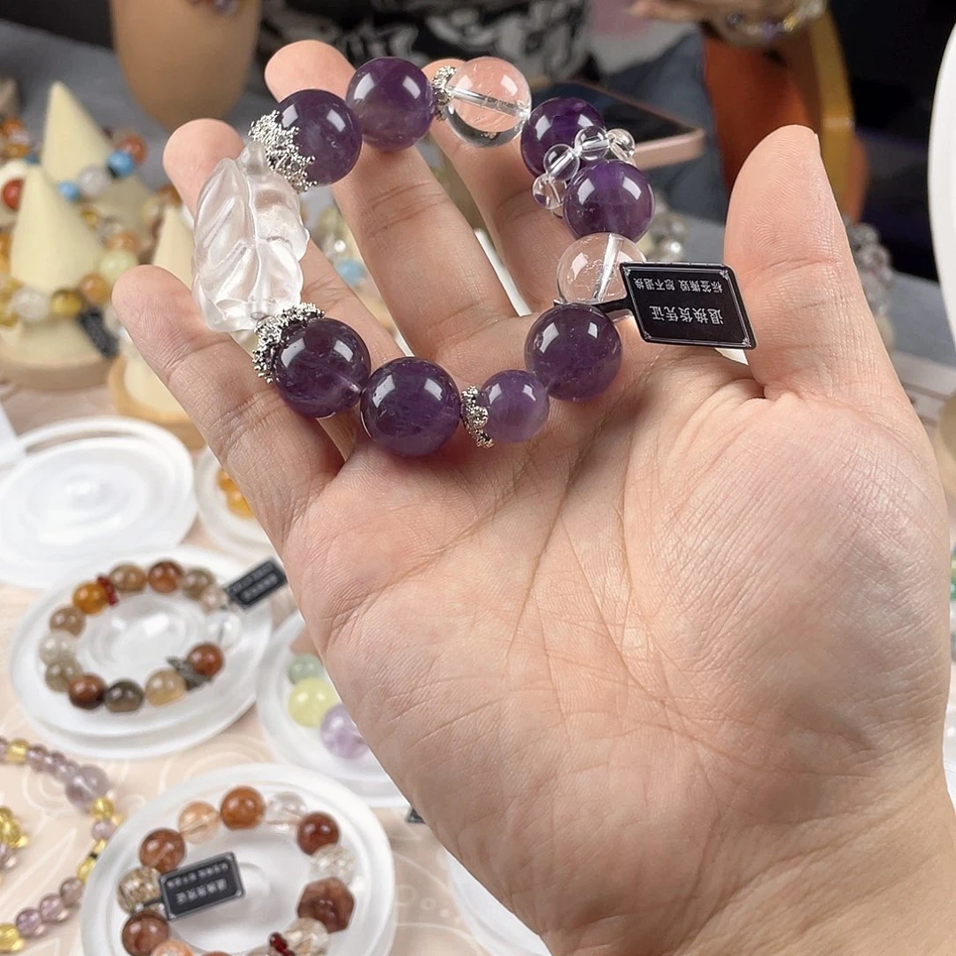银S925镀金镶嵌手链水晶