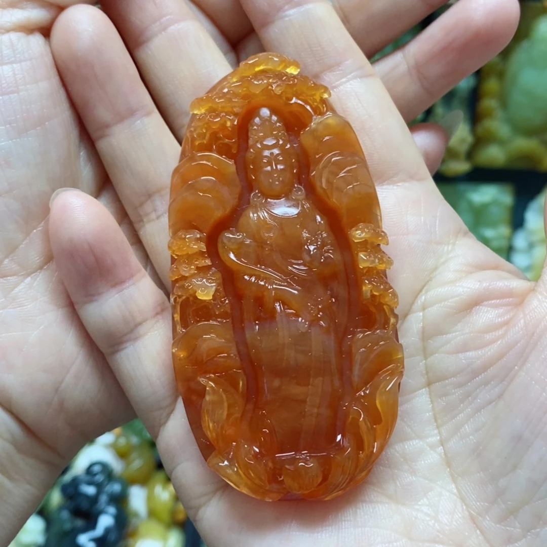 岫玉未镶嵌吊坠(赠链)用****6