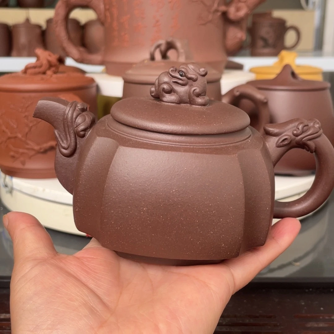 茶杯紫砂天**镜底槽清龙尊壶