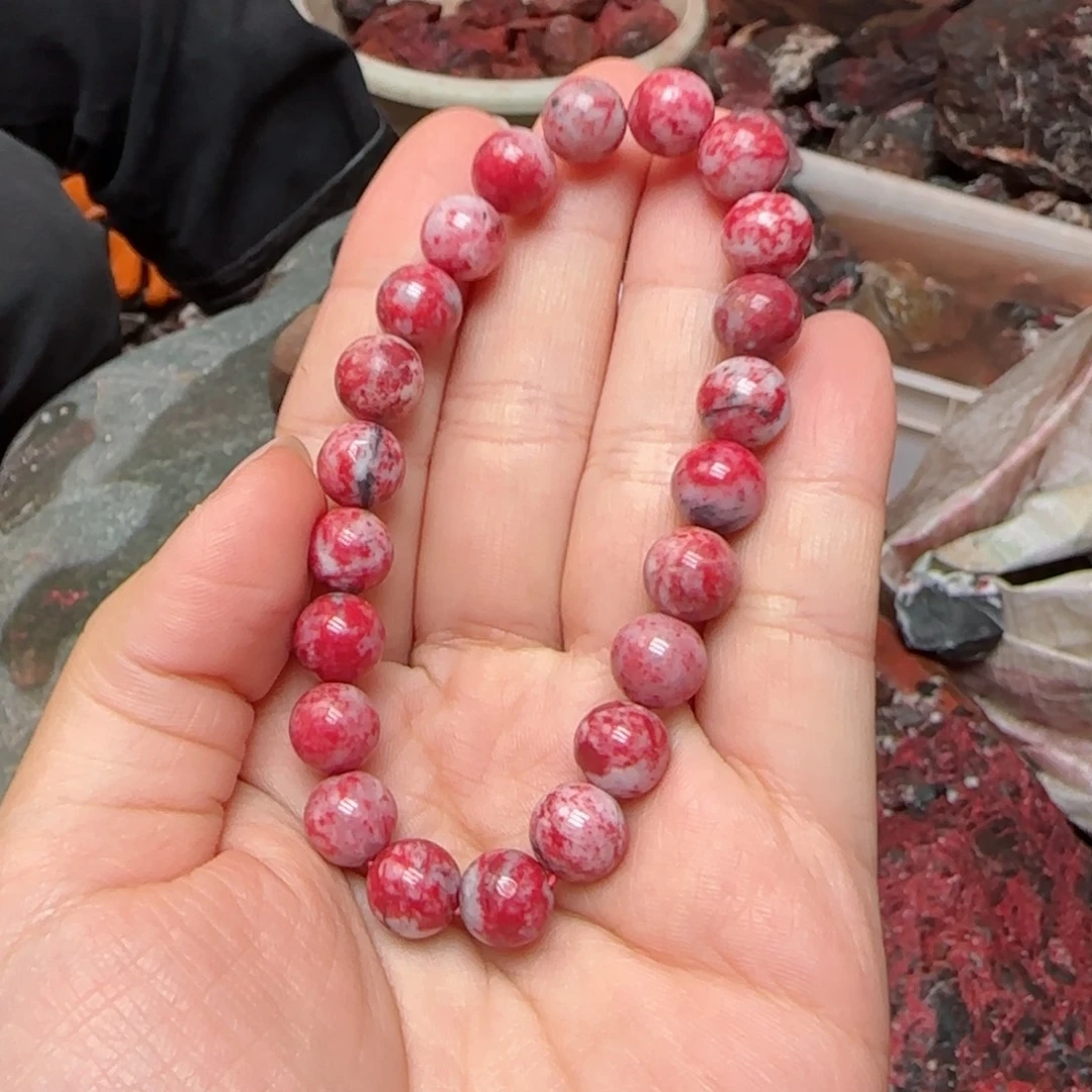 天然辰砂原石手串21