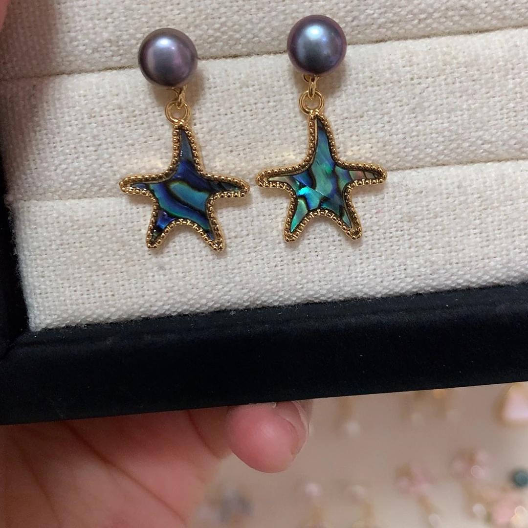 淡水珍珠耳饰合金