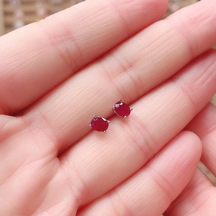 银S925镶嵌戒指红宝石