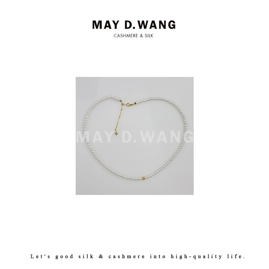 非金属仿珍珠项链 珍珠设计感锁骨链简约高级感配饰  F7F7001