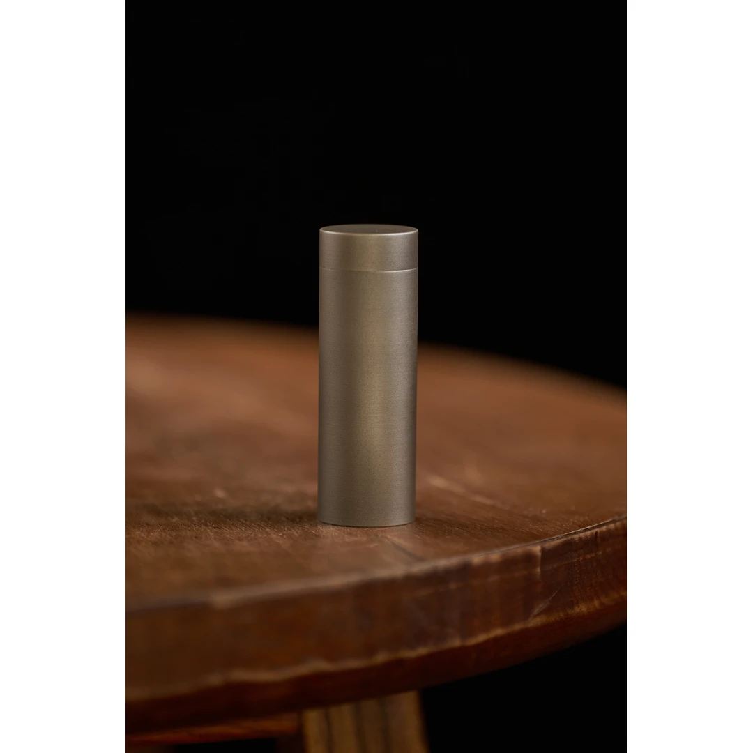 守艺 · 小柱 直径3.7cm 高10cm 容量约：乌龙茶20克 锡罐 灰色