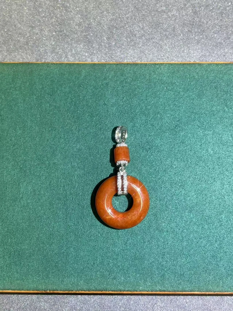 a3374红色平安扣吊坠多样发