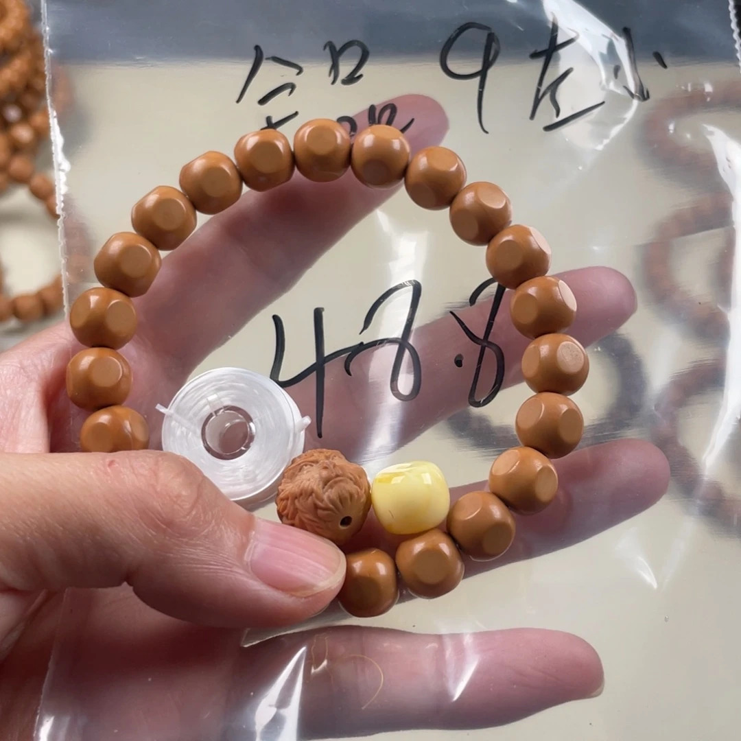 猴头核桃手串走色六方➕雕刻配饰