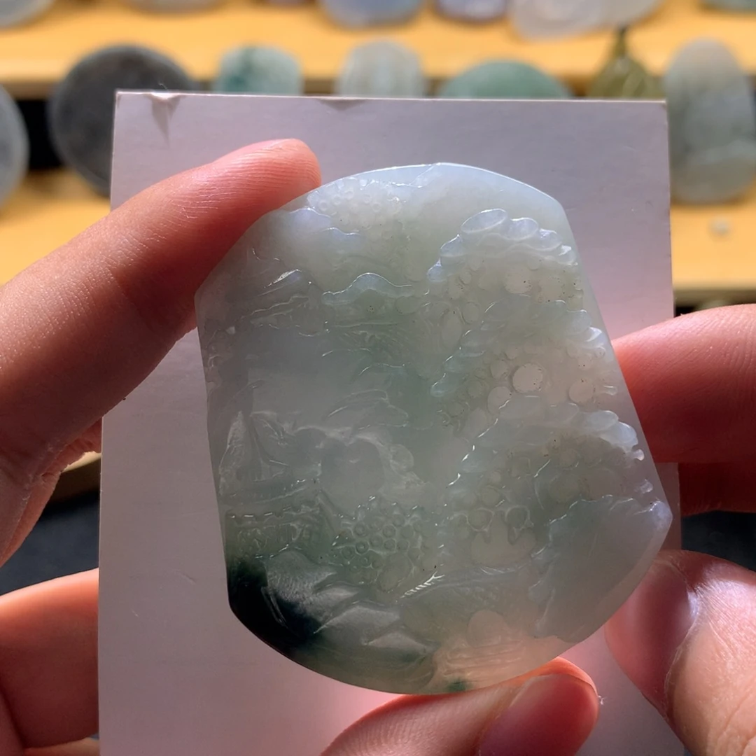 翡翠未镶嵌挂件0000