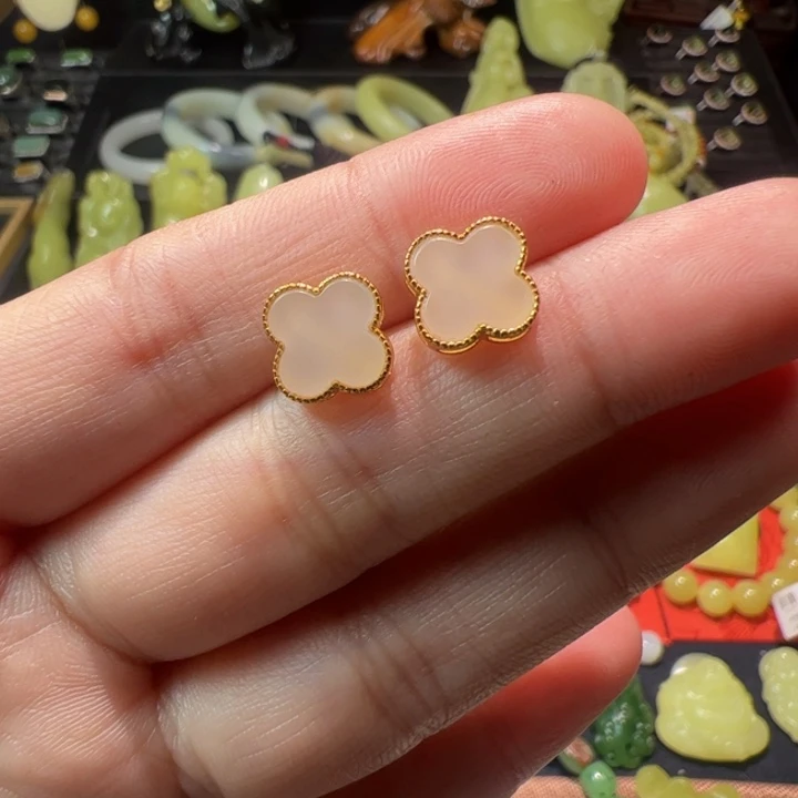 和田玉颈饰银S925镶嵌