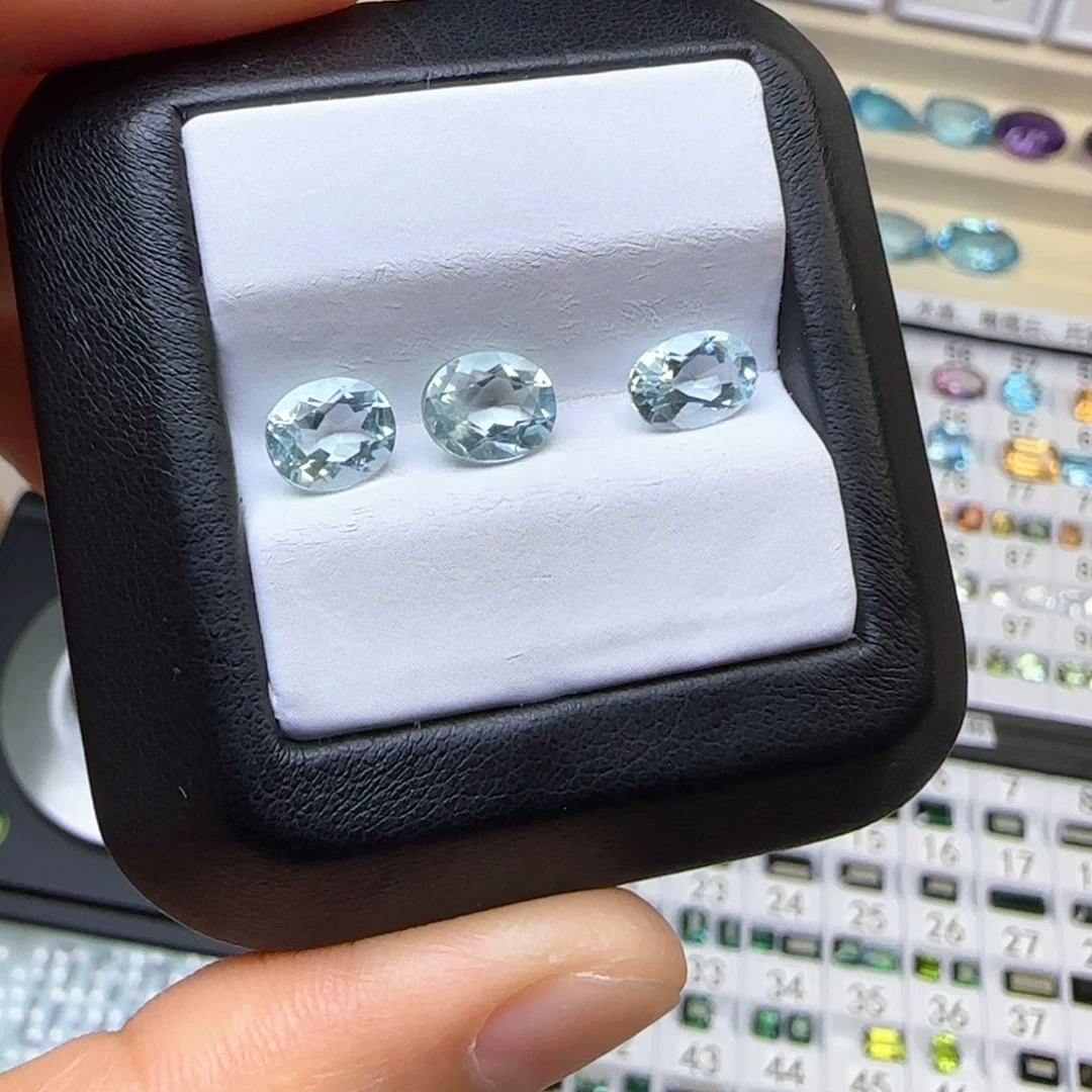 海蓝宝石裸石未镶嵌天然无烧 多样性随机发一颗