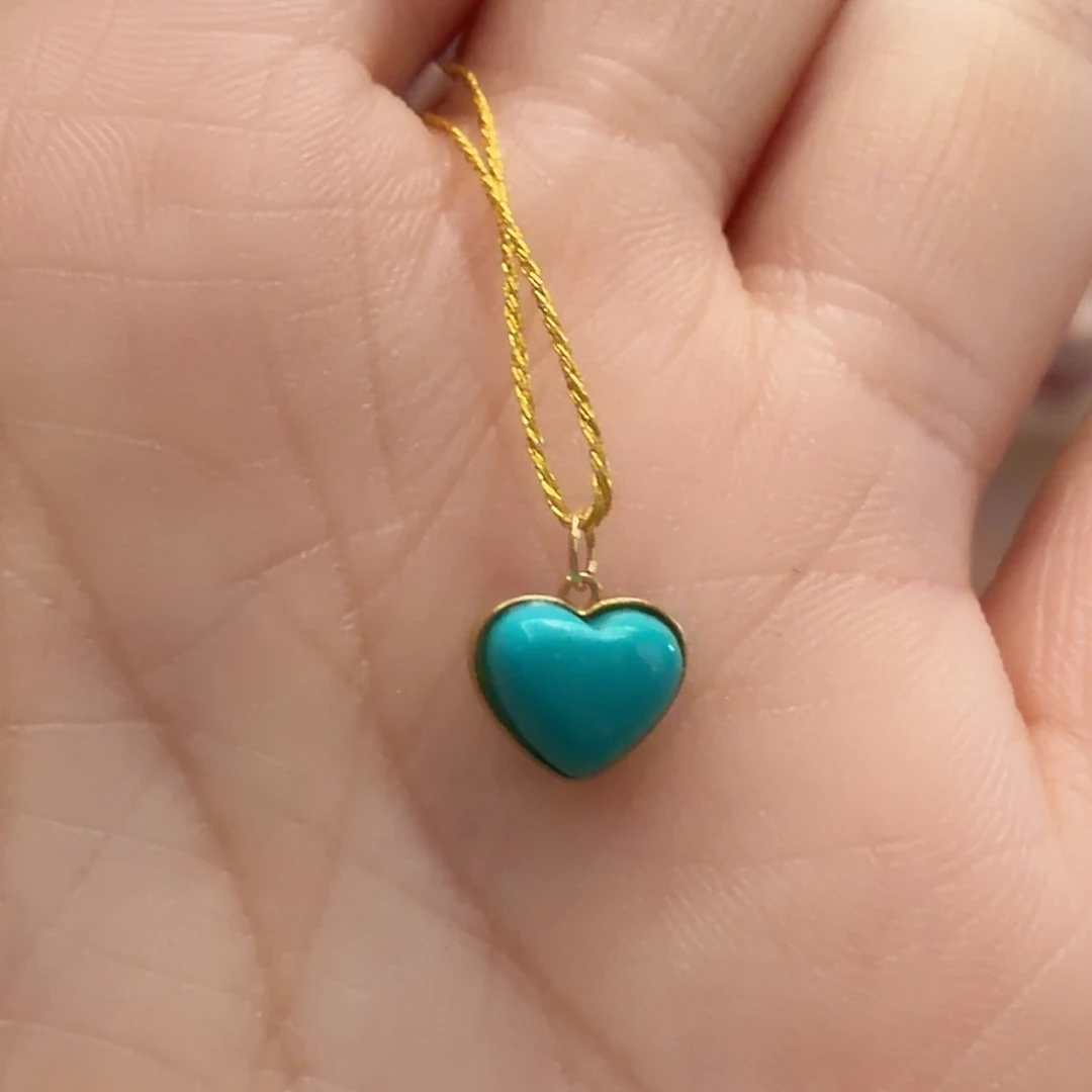 绿松石18K金镶嵌颈饰